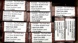12 X 1 Dollar 1 Unze Feinsilber "Great Southern Land" mit ...