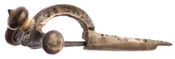 Bronze-Gewandfibel (Zwiebelknopffibel), spätrömisch, erstes Viertel ...