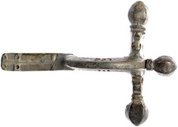 Bronze-Gewandfibel (Zwiebelknopffibel), spätrömisch, erstes Viertel ...
