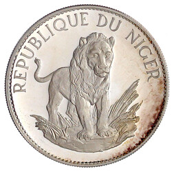10 Francs Silber 1968 Löwe. Polierte Platte, berieben, etwas Patina
