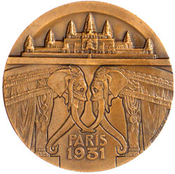 Französische Bronzemedaille 1931 von E. Blin. Kolonialausstellung ...