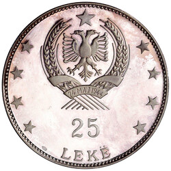 25 Leke Groß-Silbermünze 1968 Schwertertanz. 83,33 g. fein. In ...