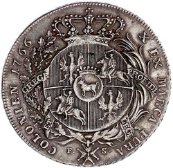 Taler 1766 FS, Warschau. 27,90 g.gutes sehr schön