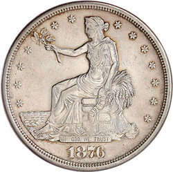 Tradedollar 1876 S, San Francisco. sehr schön/vorzüglich