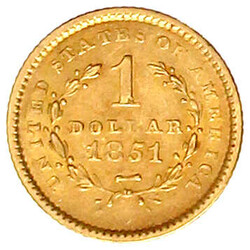 Dollar 1851, Philadelphia. Liberty Head. 1,66 g. 900/1000. sehr ...