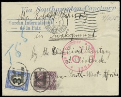 Brief nach Südwestafrika, vermittelt durch das Burea International ...