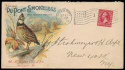 Advertising Cover, 2 Ct. auf Brief mit Reklame Du Pont Smokeless For ...