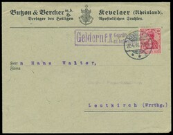 10 Pfg. Germania auf Firmenbrief Butzon & Bercker Verleger des ...