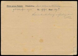 Konzentrationslager Herzogenbusch, Vordruck-Faltbrief mit ...