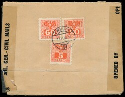 Paar 12 Pf. Ziffer auf Brief mit Bahnpost-Stumpfovalstempel Herborn - ...