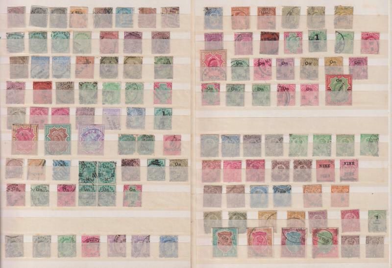 India & Indian States 1855-1982 colln of 1200+ diff used, on Hagner & ...