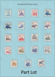 USA 1981-1995 comprehensive transportation plate number coils colln ...