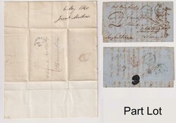 1821-40 x 20 pre stamp entires & letters, all sent internally within ...