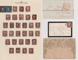 1840 1d Black (plate 2, BA) & 2d Blue (plate 1, HK), 4 huge margins ...