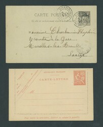 Foreign Post Offices. French Post Office. Postal Stationery. 1894 ...