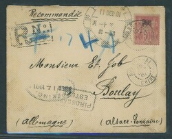 Foreign Post Offices. French Post Office. Paoting. 1901 (11 Dec.) ...