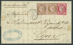 Foreign Post Offices. French Post Office. Shanghai. 1874 (20 June) ...