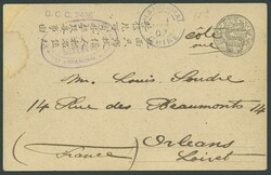 Foreign Post Offices. French Post Office. Shanghai. 1907 (7 Aug.) ...