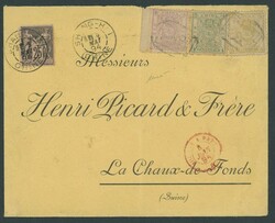 China. 1885-88 Small Dragon Issue. Covers. 1894 (28 Apr.) yellow ...