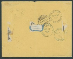 China. 1885-88 Small Dragon Issue. Covers. 1894 (28 Apr.) yellow ...