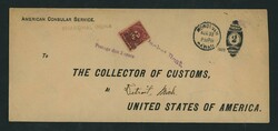Foreign Post Offices. United States Post Office. Paquebot. 1888 (?) ...