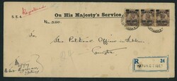 Tibet. British Indian Post Offices. 1927 (15 July) On His Majesty's ...