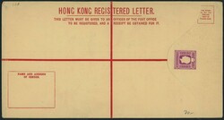 Hong Kong. Postal Stationery. Registered Envelopes. 1912-28 selection ...