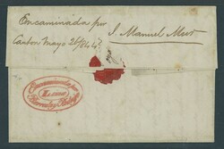 Hong Kong. The Non-Treaty Ports. Manila. 1844 (29 Apr.) entire letter ...