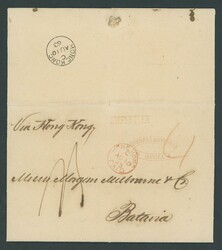 Hong Kong. The Non-Treaty Ports. Manila. 1863 (4 Aug.) entire letter ...