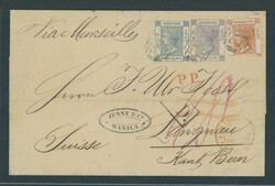 Hong Kong. The Non-Treaty Ports. Manila. 1869 (Oct.) neat wrapper to ...