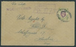 Hong Kong Treaty Ports. Shanghai. 1922 (7 Mar.) envelope registered ...