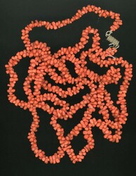 Miscellaneous. Jade and Gold Jewelry. Old red coral necklace, total ...