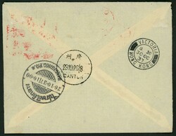 Hong Kong. Covers. 1937 stampless air mail envelope from Norway to ...