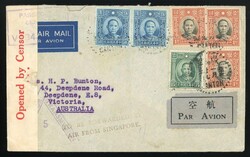 China. Republic Period. Covers. 1941 (2 February) censored airmail ...