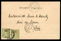 China. Foreign Post Office. French Post Office. 1902 Picture postcard ...