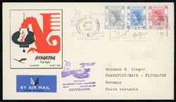 Hong Kong. Covers. 1961 (25 Jan.) Hong Kong to Germany First Flight ...