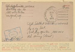 Südtirol/Italien 1945 2 seltene US-Feldpostbriefe der APOs 375 bzw. ...