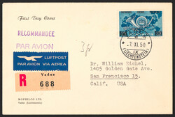 Liechtenstein Sammlung versch. Briefe 1940/60 zumeist Reko-FDC, u.a. ...