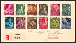 Liechtenstein Sammlung versch. Briefe 1940/60 zumeist Reko-FDC, u.a. ...