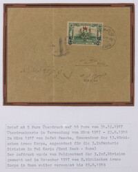 Sammlung Türkische Feldpost 1910/27 Kriegsgefangenen Post 1914-1918 ...