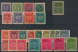 Sammlung Westukraine u.a. mit Nr. I/IV sign. Mikulski, Nr. 1/4 sign. ...