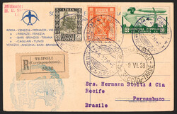 Partie internat. Flugpost aus ca. 1927/1937 u.a. mit Zuleitung ...