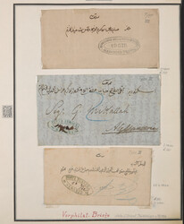 Ägypt. Post 1844/65 "POSTA EUROPA" Allesandria, Mansuba, Samarund ...