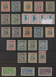 Partie Indische Staaten u.a. mit Bijawar - Bundi - Cochin - Hyderabad ...