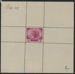 Österr. 1915 - Wohltätigkeitsausg. 3 + 1 Heller lilabraun ...