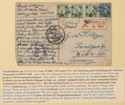 Österr. 1941/1946 - 3 Poststücke aus SHANGHAI nach Wien aus dem ...
