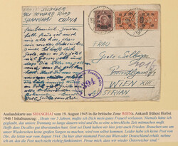 Österr. 1941/1946 - 3 Poststücke aus SHANGHAI nach Wien aus dem ...