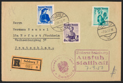 Kleine Partie Briefe mit Trachtenfrankaturen nach Deutschland (u.a. ...