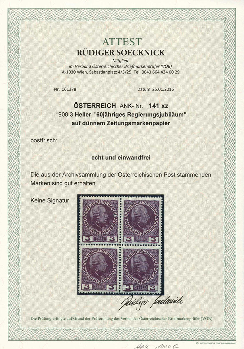 Image 1 for lot number 172 for Merkurphila Expressauktion 15.10.2025 