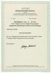 Österreich, 1899, 81 PU II, 1 K FM Serie Kaiser Franz Joseph, ...